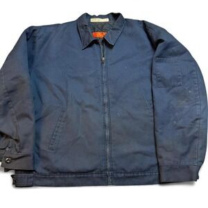 Vintage red kap gorpcore workwear quilted mechanics jacket size XL READ‎